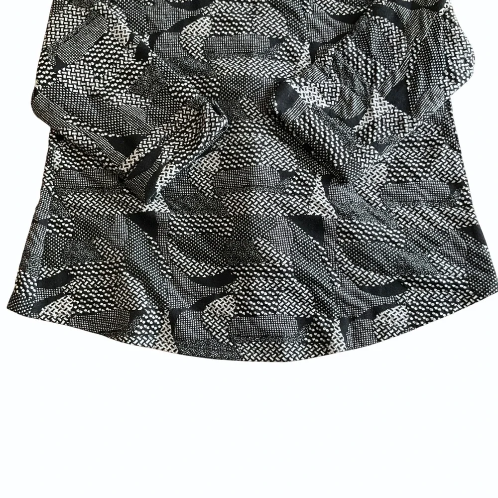 Parsley & Sage Jacket Wms XL Black White Geometric Patchwork Lagenlook Boho